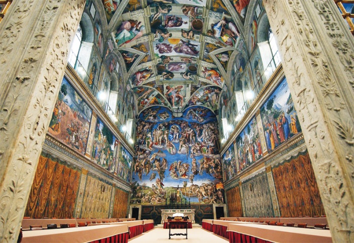 Sistine Chapel in Rome Italy
